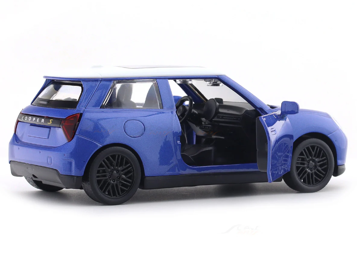 Mini Cooper SE J01 Blue 1:28 MSZ licensed diecast Scale Model car collectible - Image 7