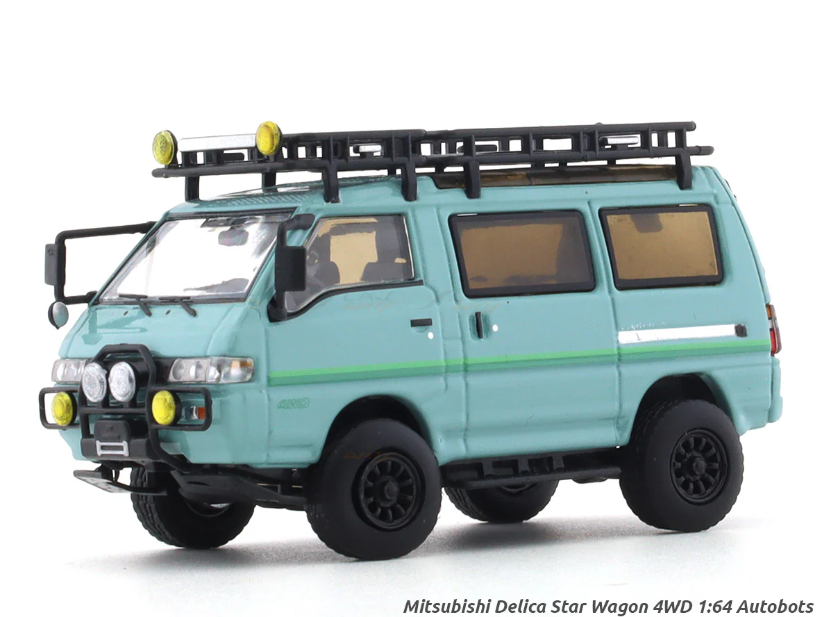 Mitsubishi Delica Star Wagon 4WD blue 1:64 Autobots Model diecast scale model van - Image 2