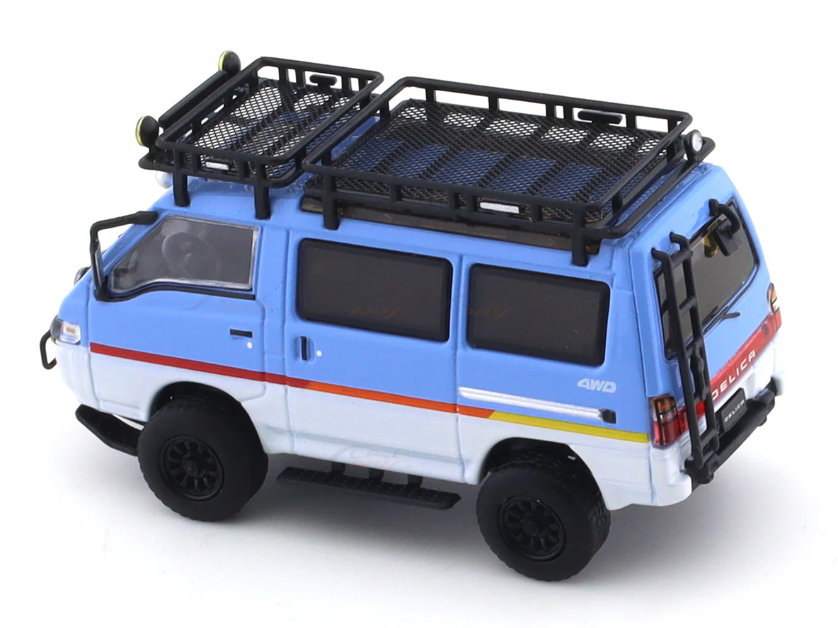 Mitsubishi Delica Star Wagon 4WD blue white 1:64 Autobots Model diecast scale model van - Image 10