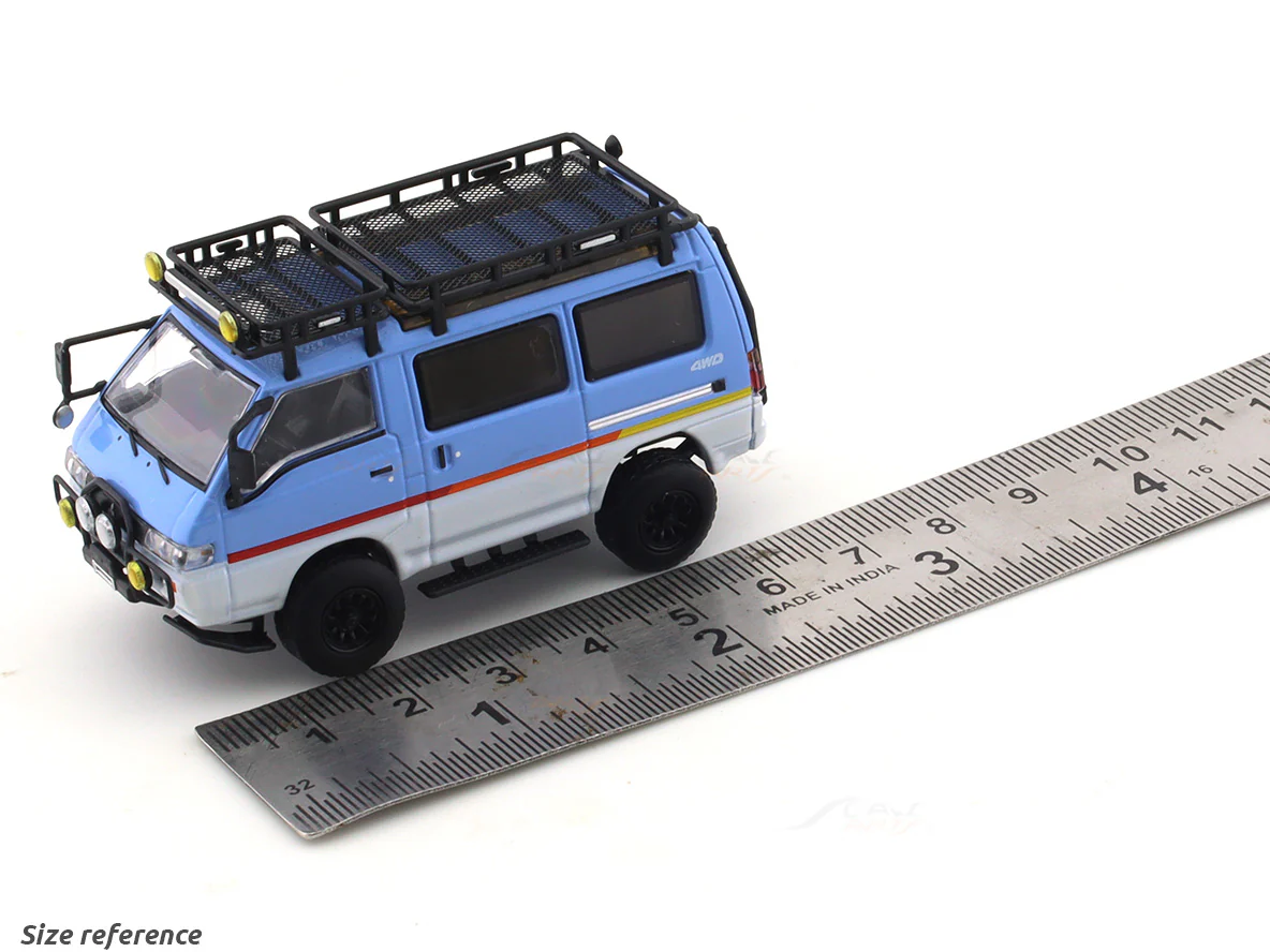 Mitsubishi Delica Star Wagon 4WD blue white 1:64 Autobots Model diecast scale model van - Image 11