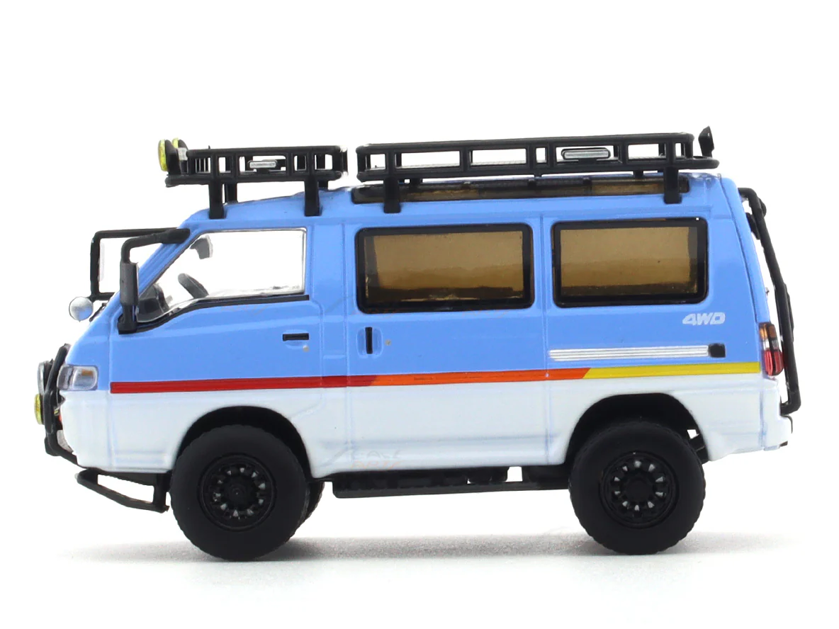 Mitsubishi Delica Star Wagon 4WD blue white 1:64 Autobots Model diecast scale model van - Image 3