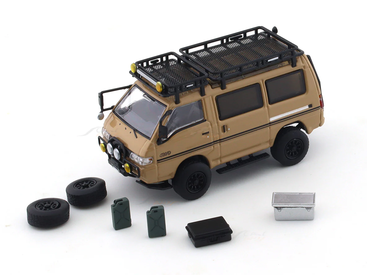 Mitsubishi Delica Star Wagon 4WD brown 1:64 Autobots Model diecast scale model van - Image 8