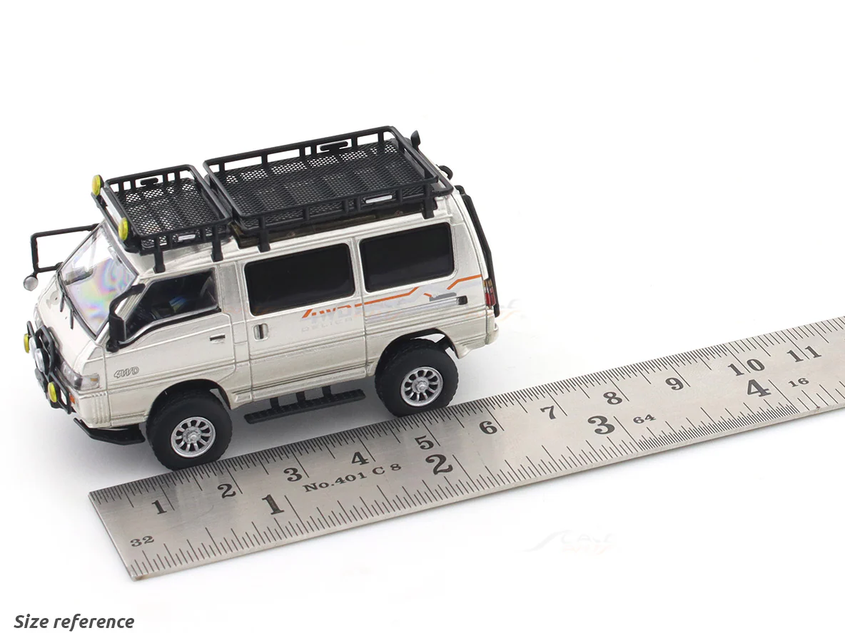 Mitsubishi Delica Star Wagon 4WD silver decals 1:64 Autobots diecast scale model car miniature car - Image 10