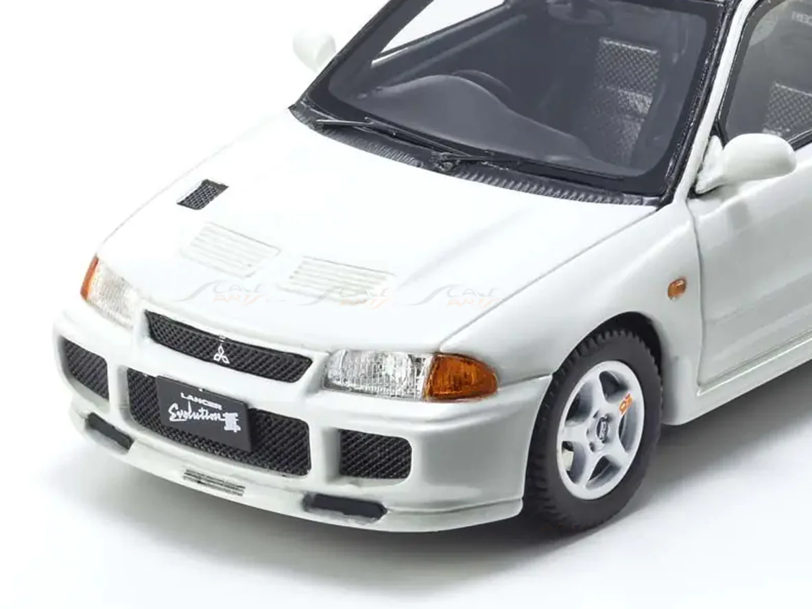 Mitsubishi Lancer Evolution III White 1:43 Kyosho Premium Licensed Diecast Scale Model Car Collectible - Image 5