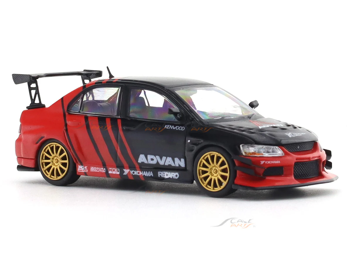 Mitsubishi Lancer Evolution IX Advan with figure 1:64 Time Micro Diecast Scale Model Car Miniature - Image 7