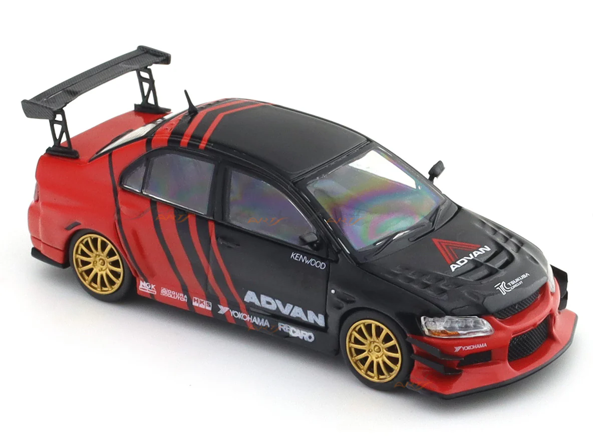 Mitsubishi Lancer Evolution IX Advan with figure 1:64 Time Micro Diecast Scale Model Car Miniature - Image 8