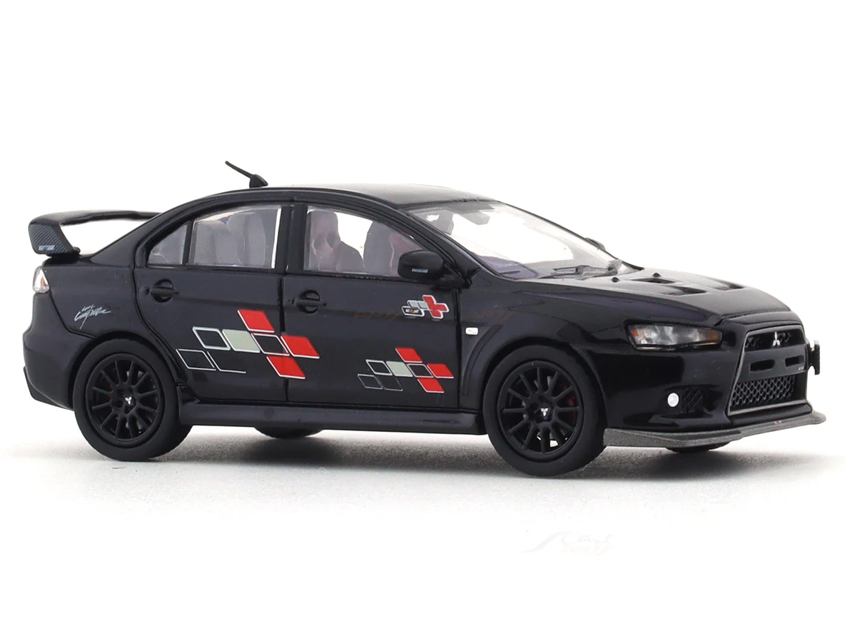 Mitsubishi Lancer Evolution X black 1:64 Hobby Japan diecast scale model miniature car - Image 6
