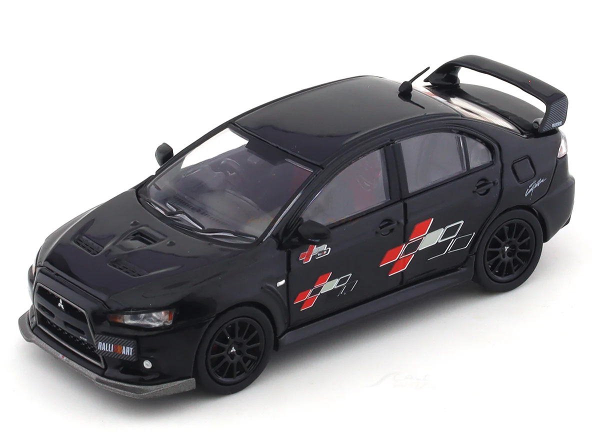 Mitsubishi Lancer Evolution X black 1:64 Hobby Japan diecast scale model miniature car - Image 7