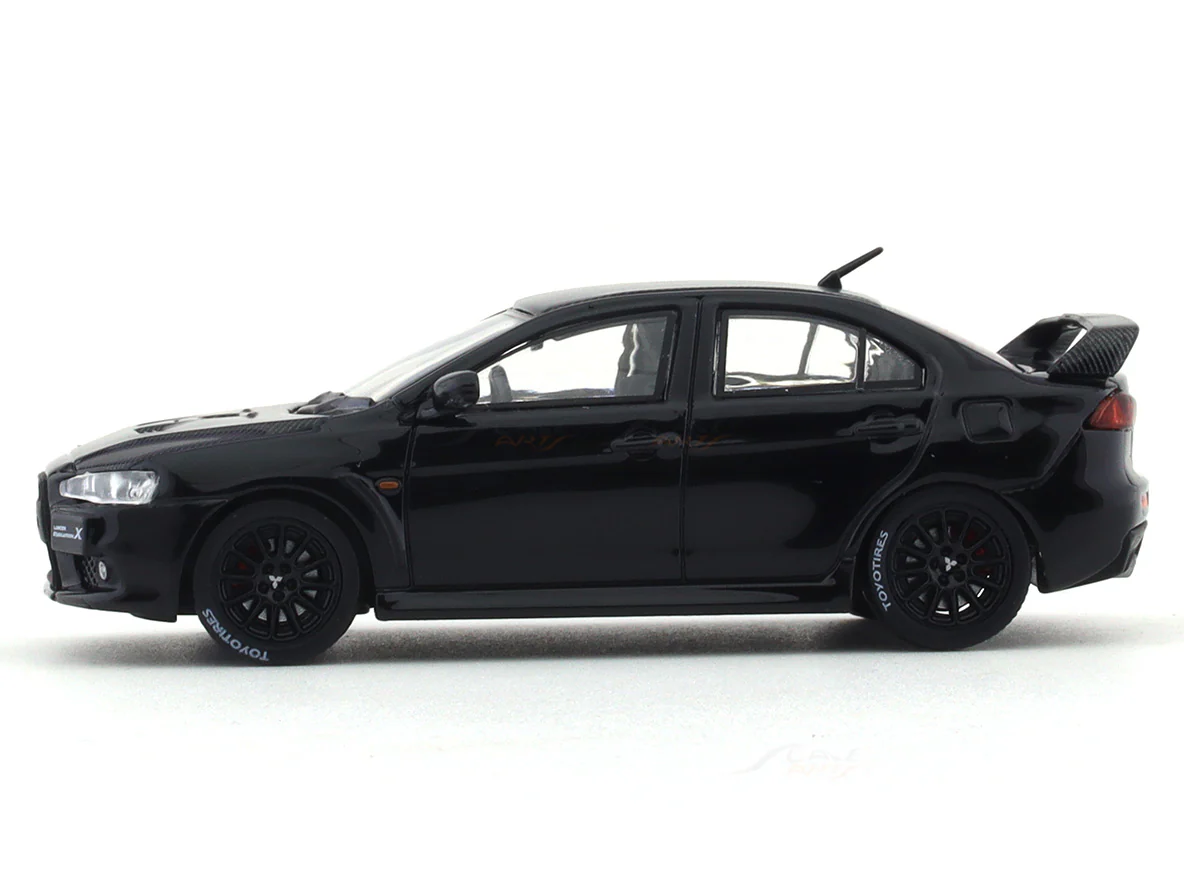 Mitsubishi Lancer Evolution X Black 1:64 Time Micro diecast scale model collectible - Image 2