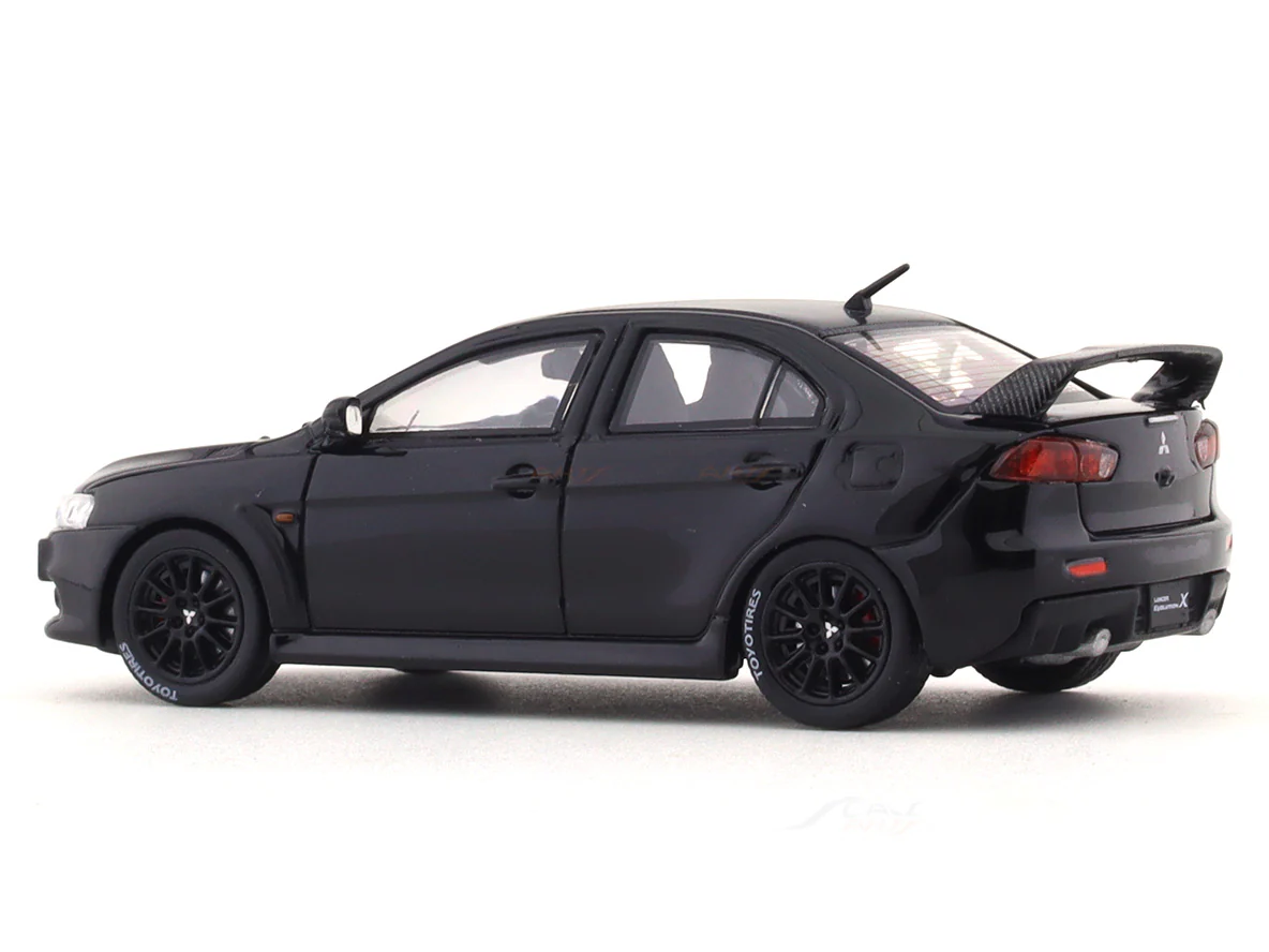 Mitsubishi Lancer Evolution X Black 1:64 Time Micro diecast scale model collectible - Image 3