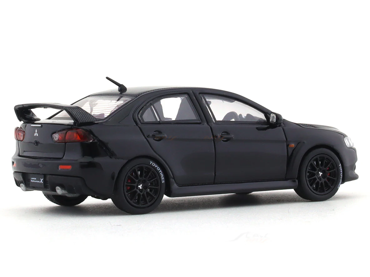 Mitsubishi Lancer Evolution X Black 1:64 Time Micro diecast scale model collectible - Image 4
