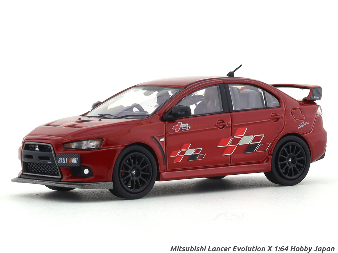 Mitsubishi Lancer Evolution X red 1:64 Hobby Japan diecast scale model miniature car