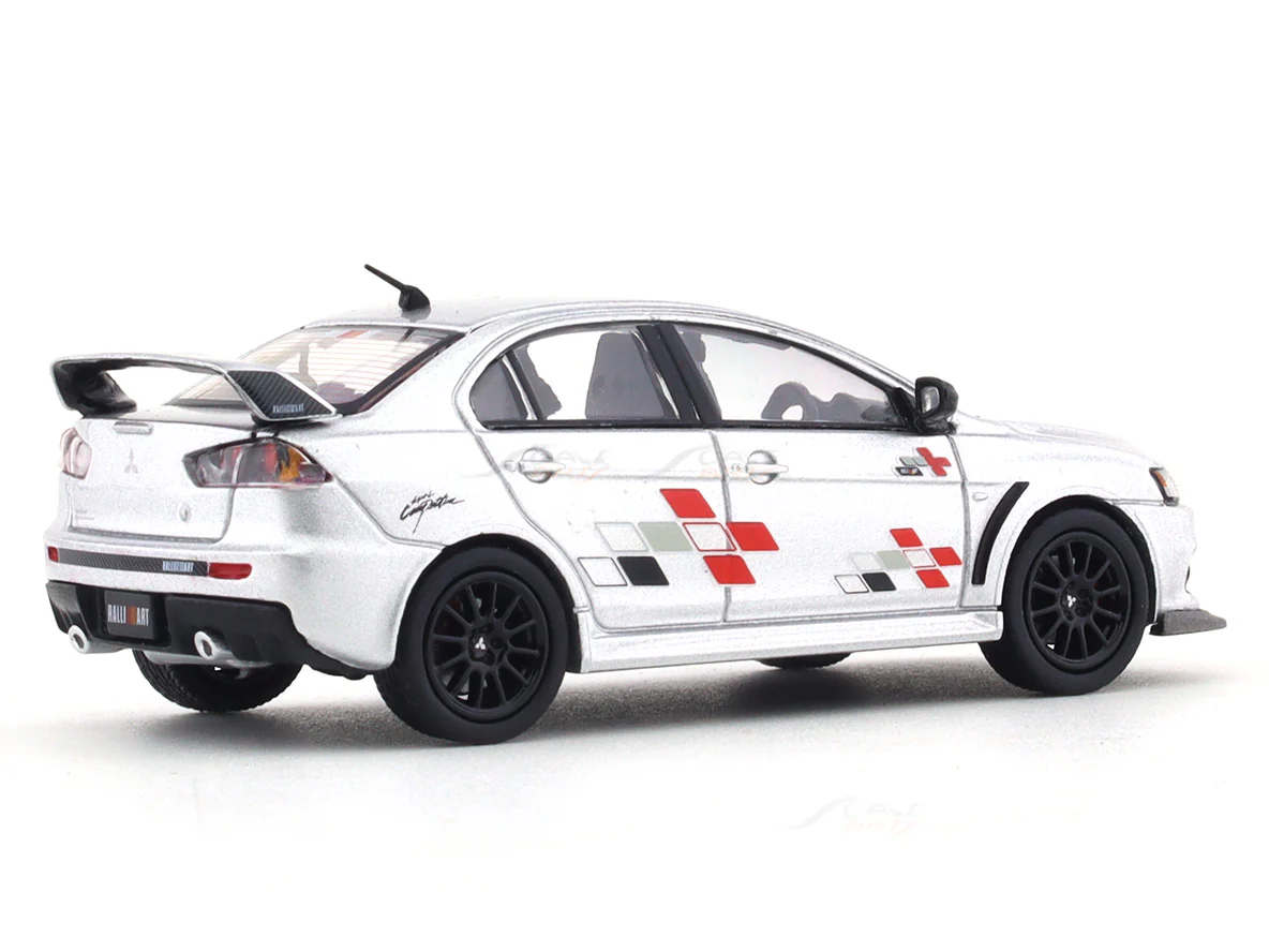 Mitsubishi Lancer Evolution X silver 1:64 Hobby Japan diecast scale model miniature car - Image 4