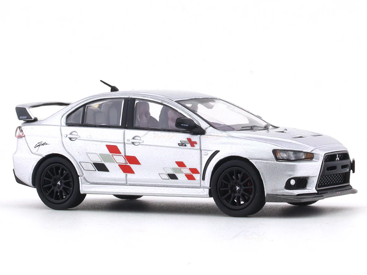 Mitsubishi Lancer Evolution X silver 1:64 Hobby Japan diecast scale model miniature car - Image 6