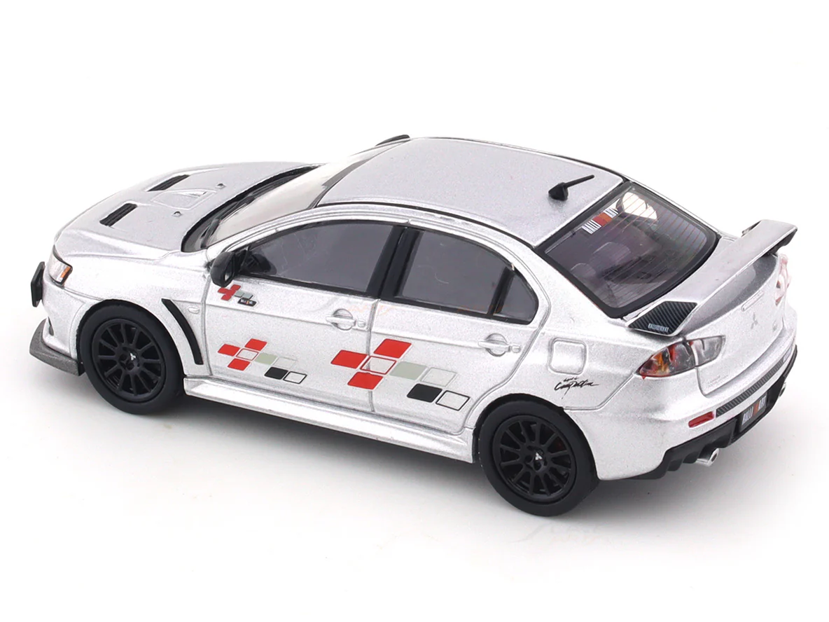 Mitsubishi Lancer Evolution X silver 1:64 Hobby Japan diecast scale model miniature car - Image 8
