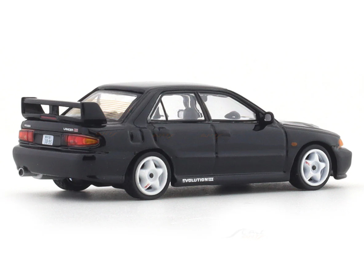 Mitsubishi Lancer GSR Evolution III black 1:64 Tarmac Works licensed diecast scale model car - Image 4