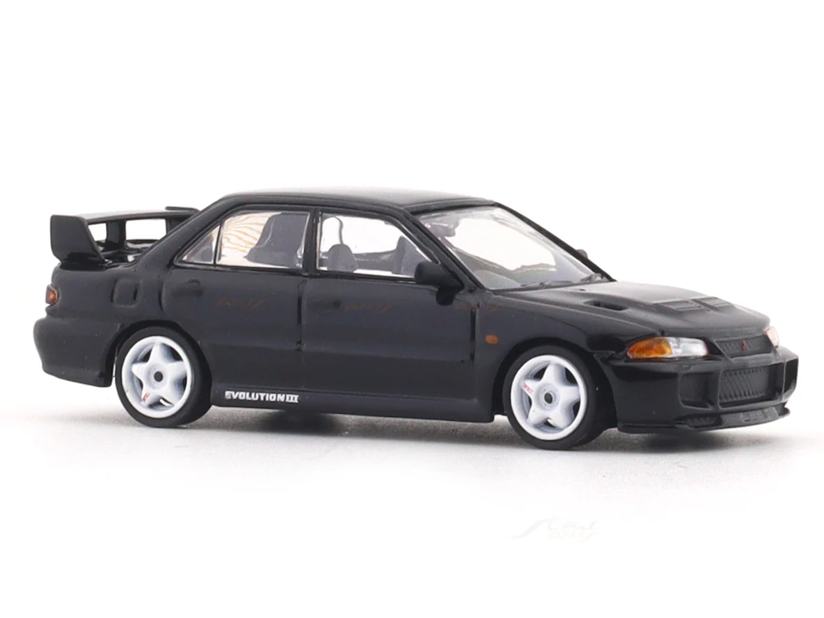 Mitsubishi Lancer GSR Evolution III black 1:64 Tarmac Works licensed diecast scale model car - Image 6