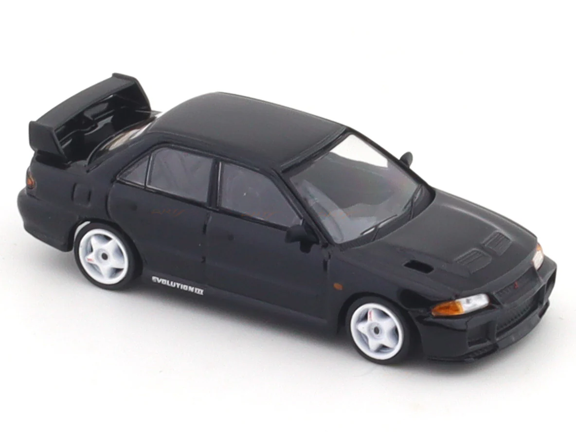 Mitsubishi Lancer GSR Evolution III black 1:64 Tarmac Works licensed diecast scale model car - Image 7
