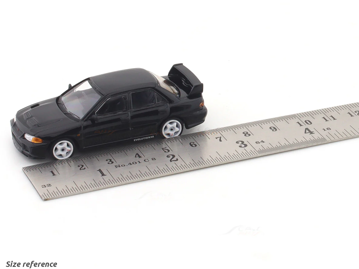 Mitsubishi Lancer GSR Evolution III black 1:64 Tarmac Works licensed diecast scale model car - Image 9