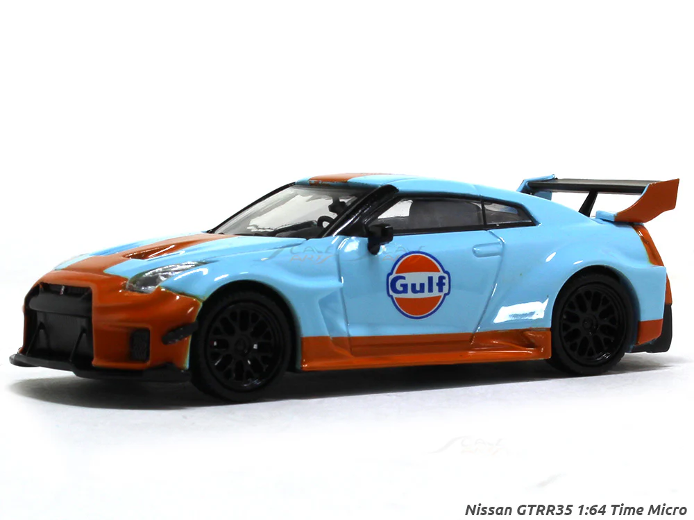 Nissan GTRR35 Gulf Deluxe 1:64 TimeMicro diecast scale miniature car - Image 7