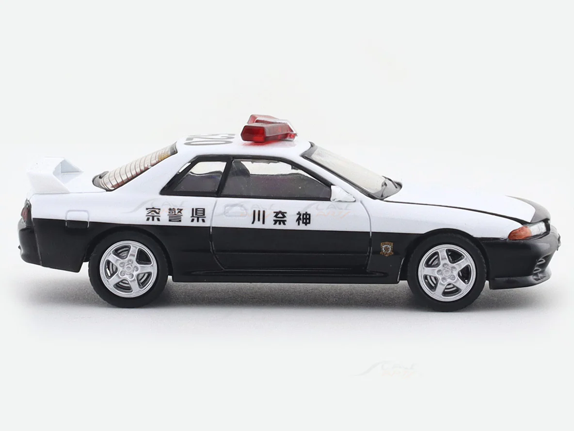 Nissan Skyline GT-R R32 Police 1:64 Time Micro Diecast Scale Model Car Miniature - Image 6
