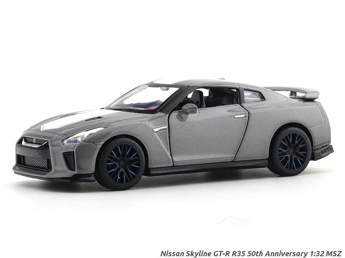 Nissan Skyline GT-R R35 50th Anniversary 1:32 MSZ licensed pullback diecast Scale Model car collectible