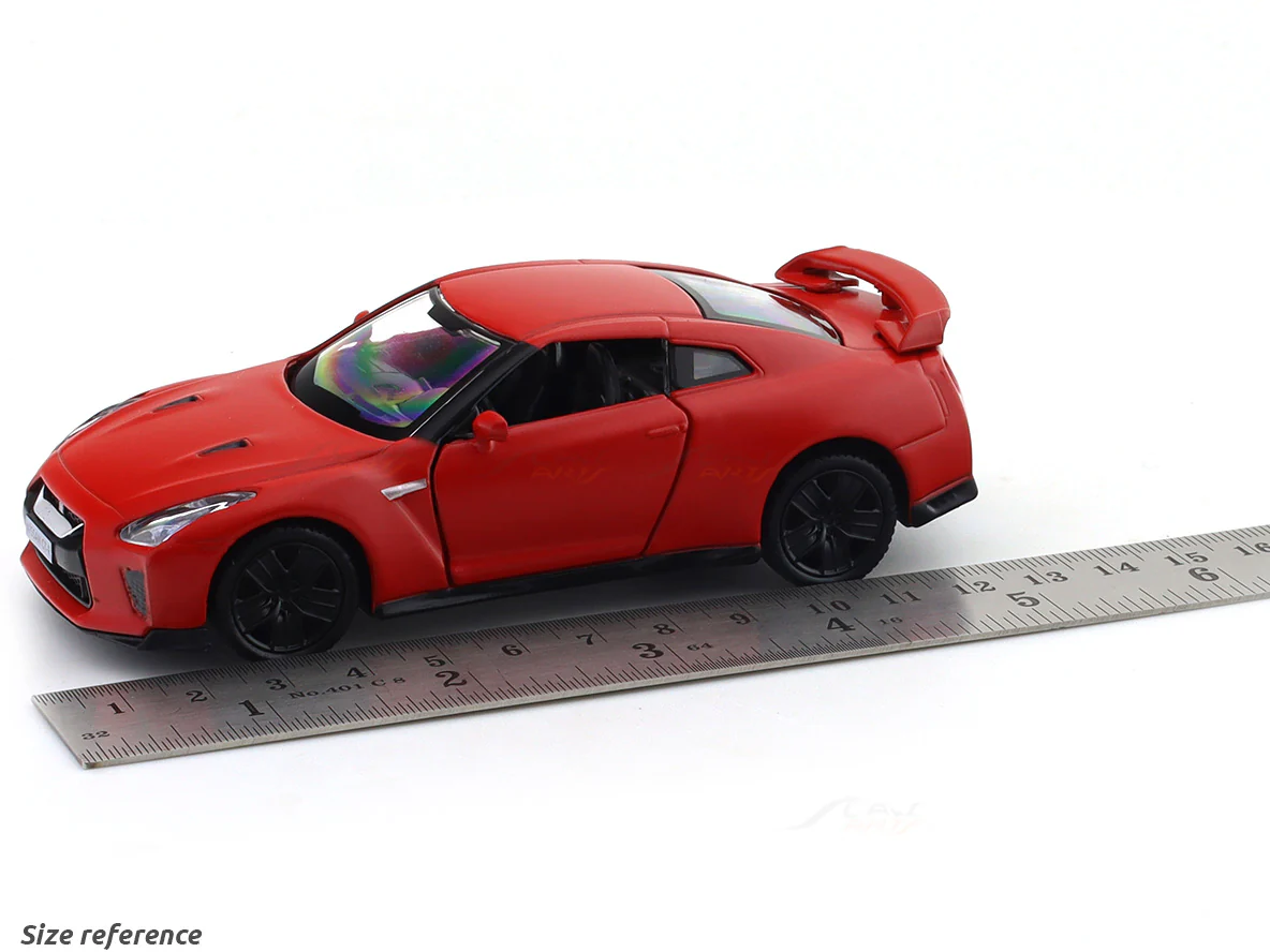 Nissan Skyline GT-R R35 Matte Red 1:33-42 RMZ City licensed pull back car scale model - Image 11