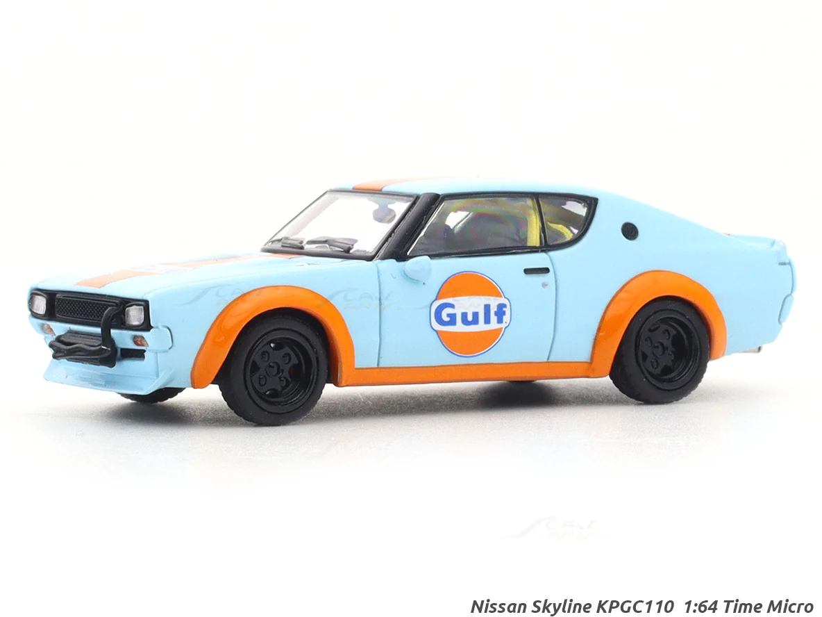 Nissan Skyline KPGC110 gulf 1:64 Time Micro diecast scale model car miniature - Image 2
