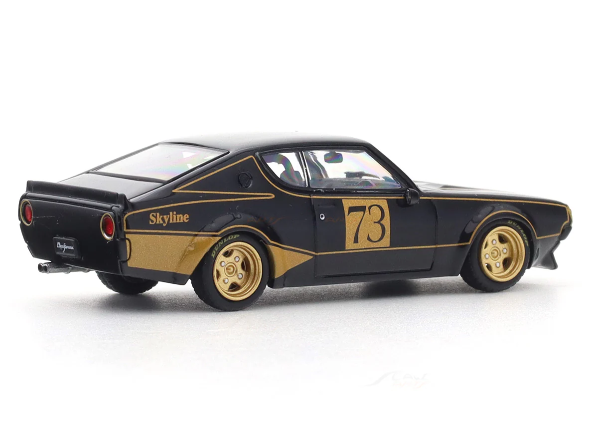 Nissan Skyline KPGC110 JPS black 1:64 Time Micro diecast scale model car miniature - Image 5
