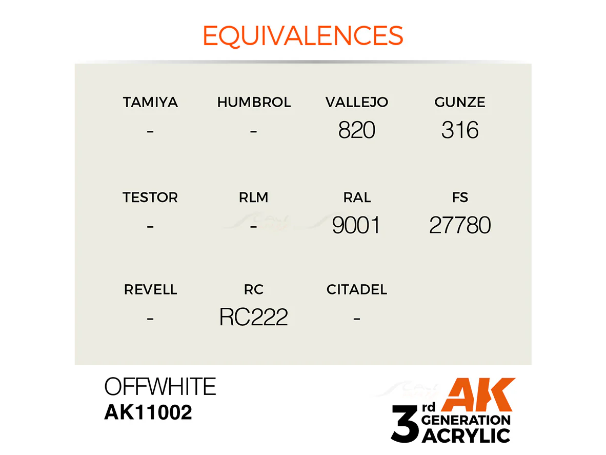 Off White 17ml AK Interactive acrylic color AK11002 - Image 2