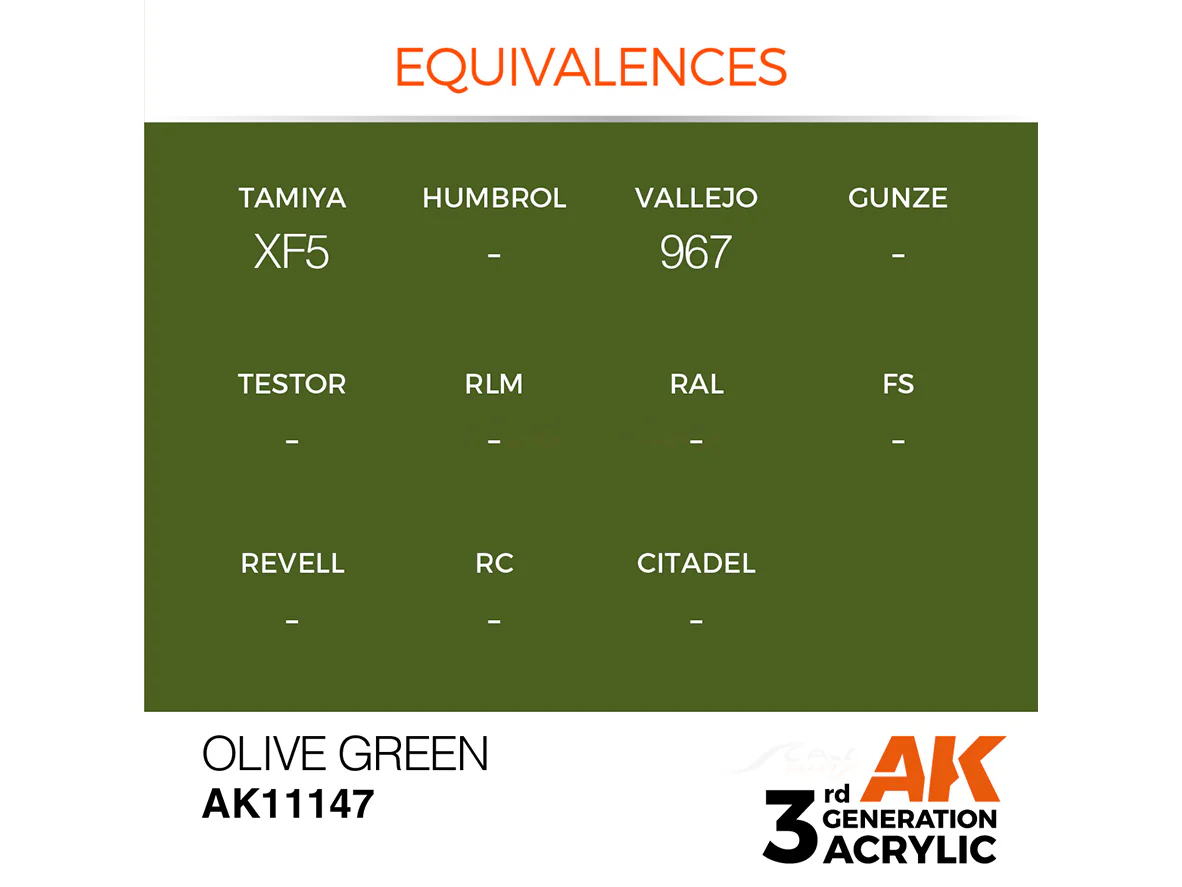 Olive Green 17ml AK Interactive acrylic color AK11147 - Image 2