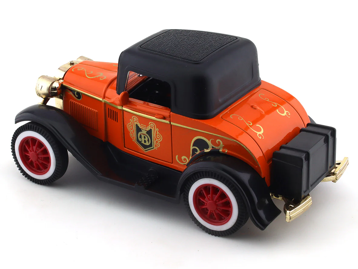 Orange Classic car pull back alloy toy - Image 8