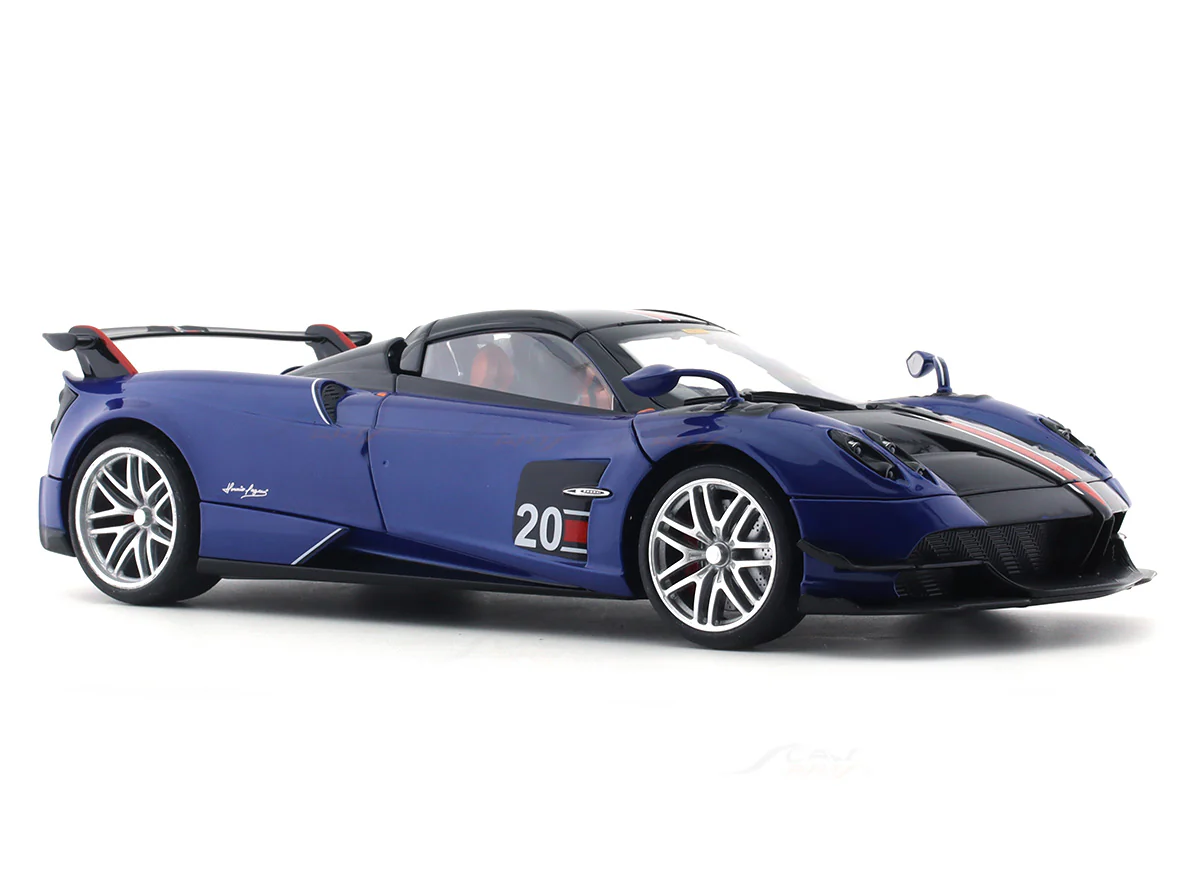 Pagani Huayra blue 1:18 QY Toys diecast scale model car - Image 6