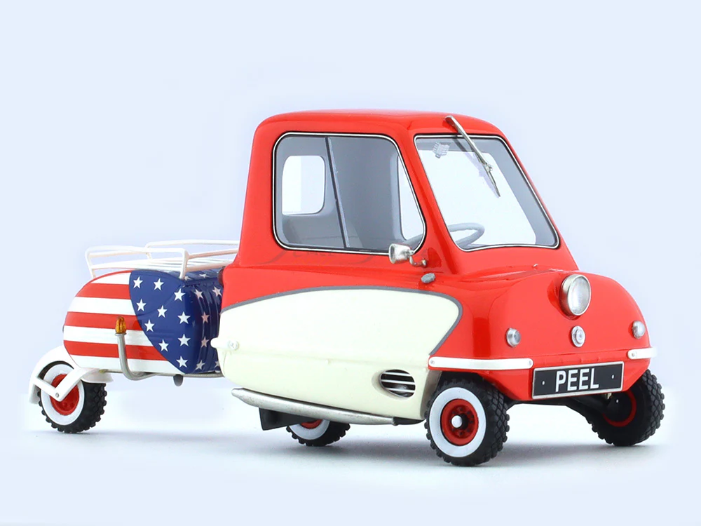 Peel 50 with trailer red and beige 1:18 SUM Scale Model collectible - Image 6