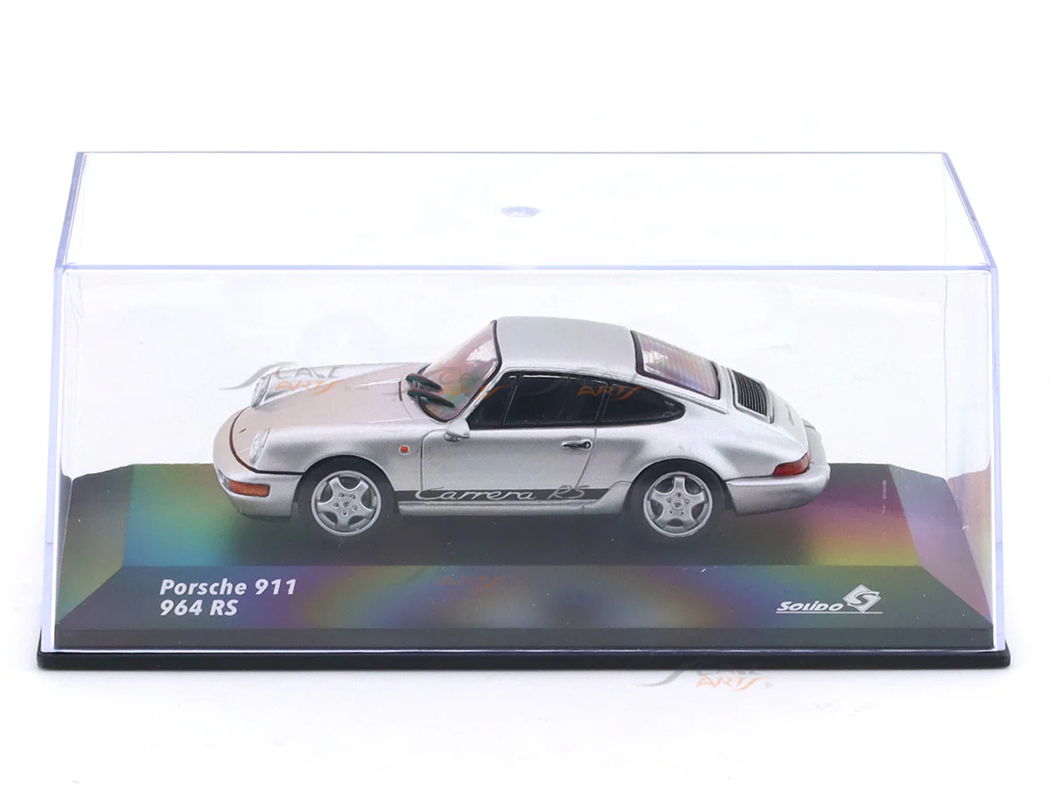 Porsche 911 964 RS Silver 1:43 Solido licensed diecast Scale Model collectible - Image 10