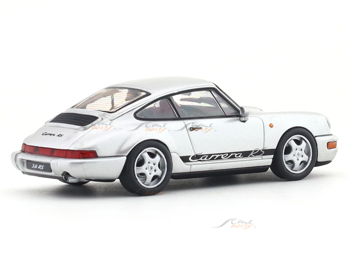 Porsche 911 964 RS Silver 1:43 Solido licensed diecast Scale Model collectible - Image 5