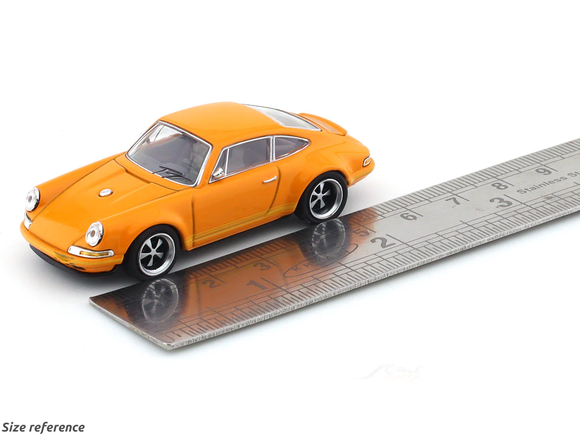 Porsche 911 964 Targa Singer orange 1:64 Pop Race diecast scale model car - Image 9