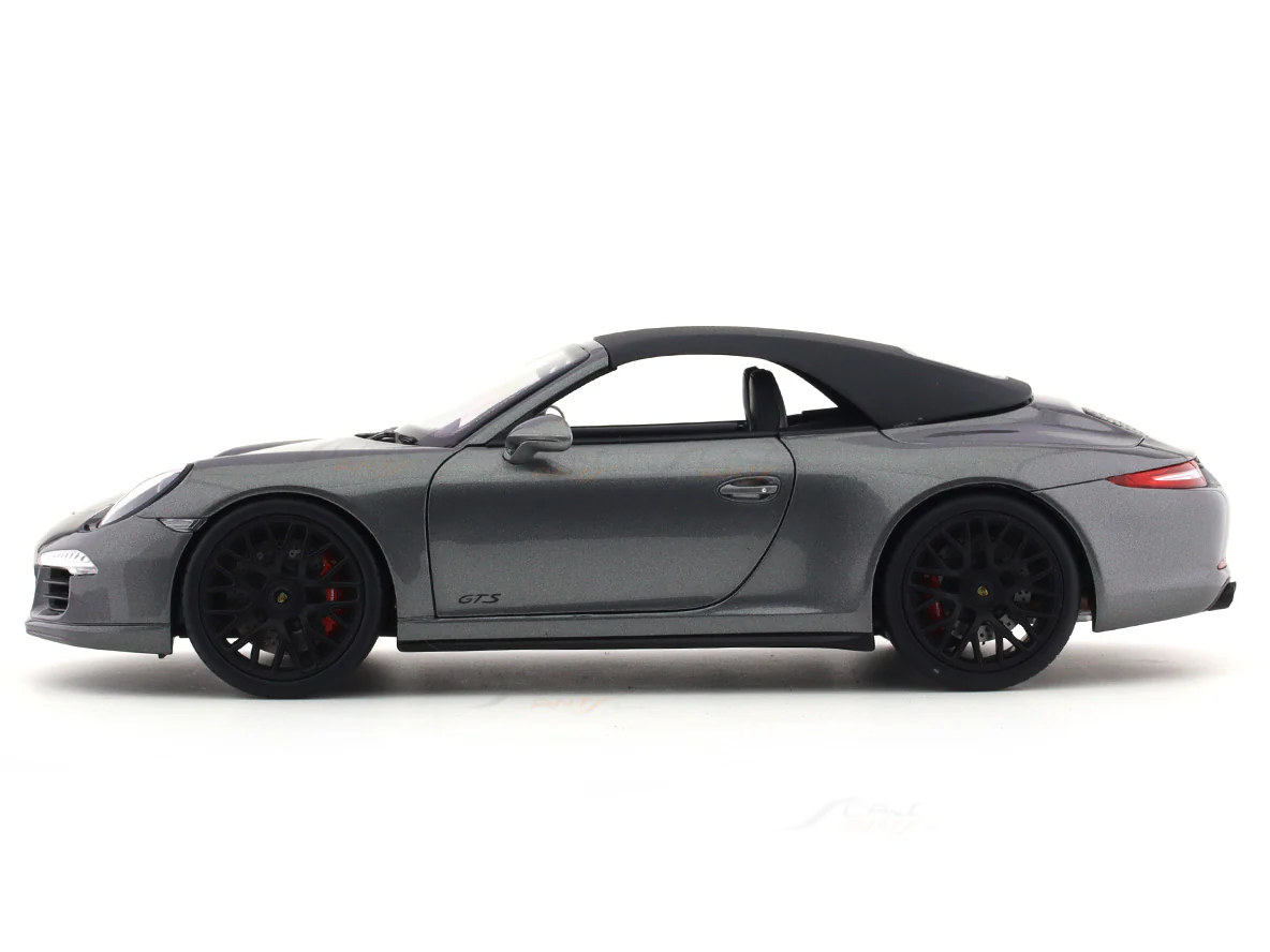 Porsche 911 991 Carrera GTS Cabriolet grey 1:18 Schuco diecast Scale Model car - Image 2