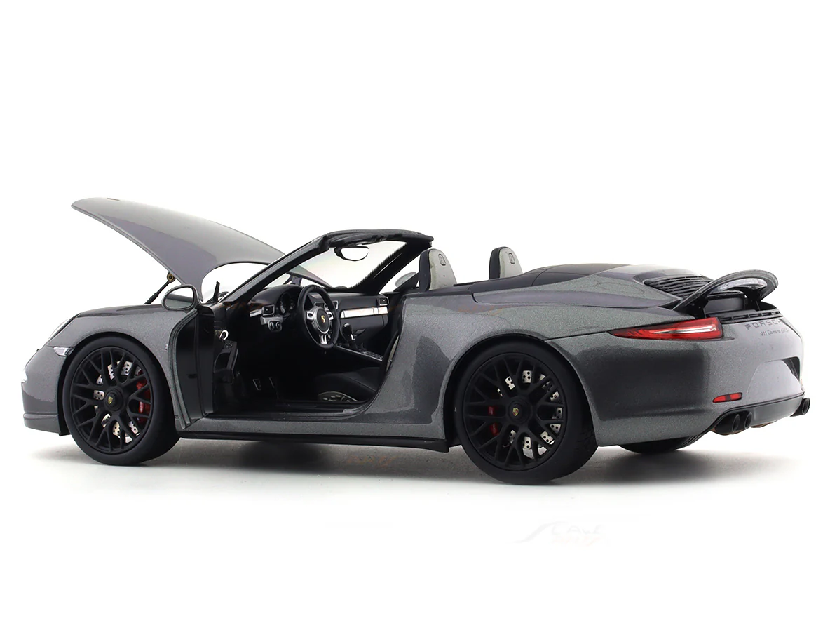 Porsche 911 991 Carrera GTS Cabriolet grey 1:18 Schuco diecast Scale Model car - Image 7