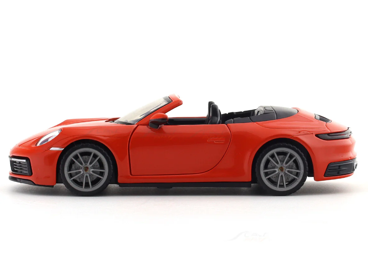 Porsche 911 Carrera Cabriolet Red 1:32 MSZ licensed pullback diecast Scale Model car collectible - Image 2