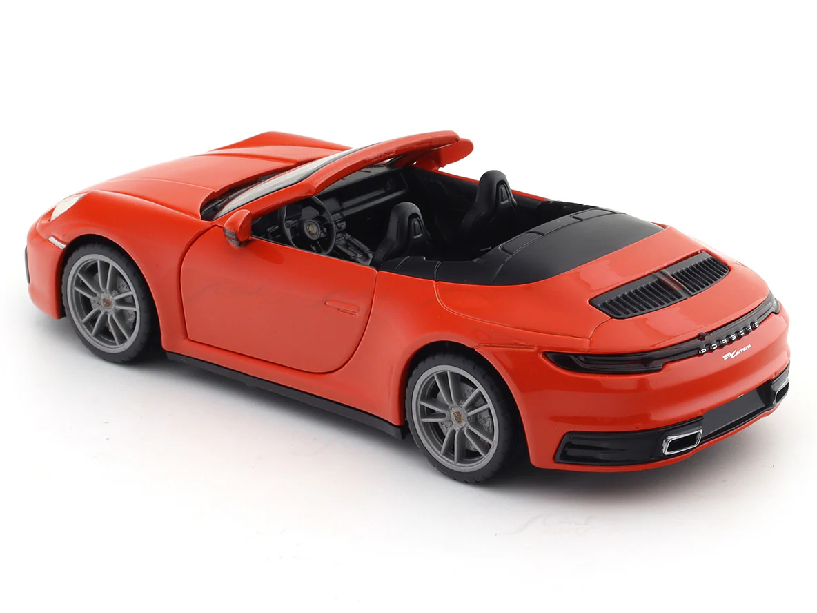 Porsche 911 Carrera Cabriolet Red 1:32 MSZ licensed pullback diecast Scale Model car collectible - Image 8