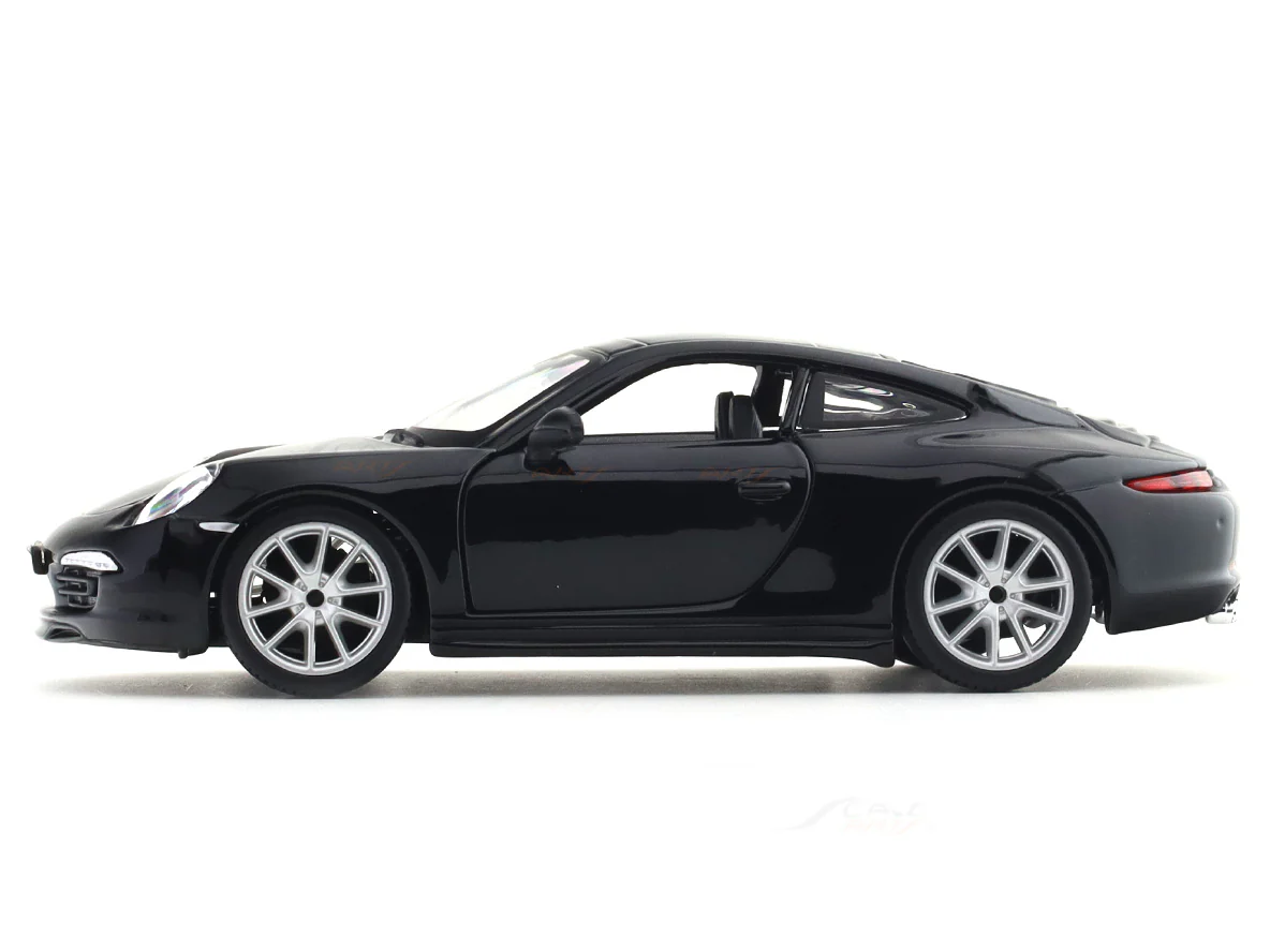Porsche 911 Carrera S black 1:24 Bburago with Acrylic Case Licensed Diecast Scale Model Car Collectible - Image 3