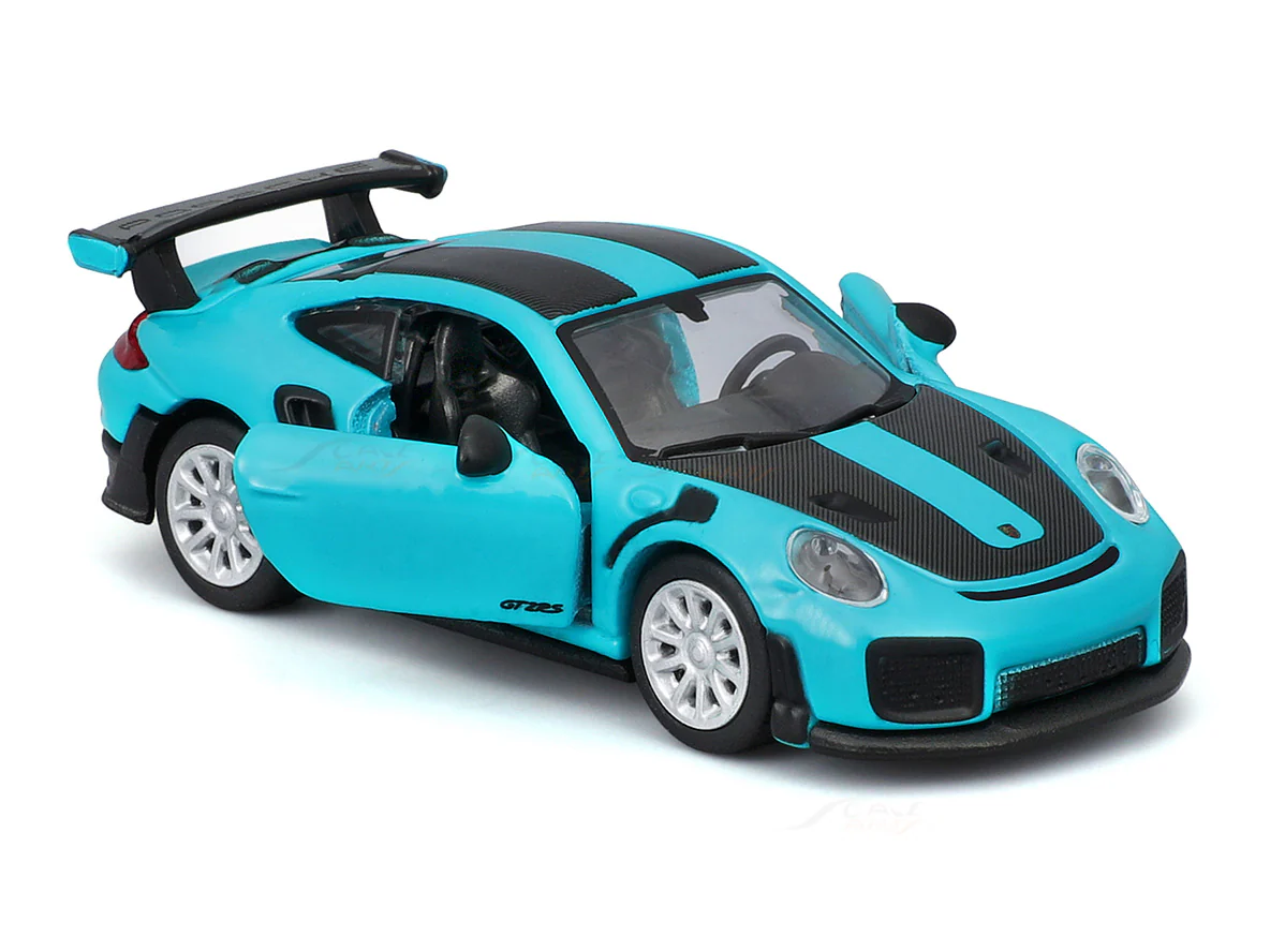 Porsche 911 GT2 RS Blue 1:64 Maisto licensed diecast scale model car - Image 4