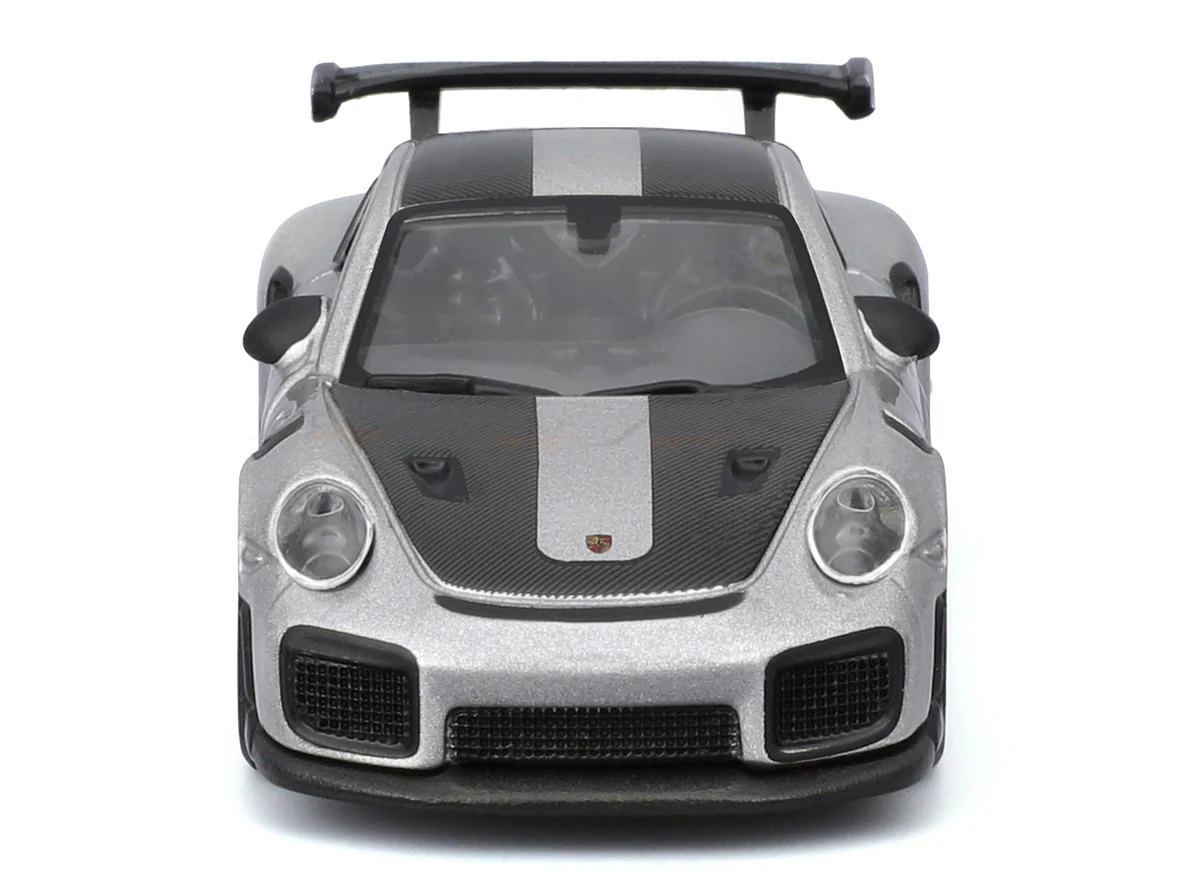 Porsche 911 GT2 RS Silver 1:64 Maisto licensed diecast scale model car - Image 6