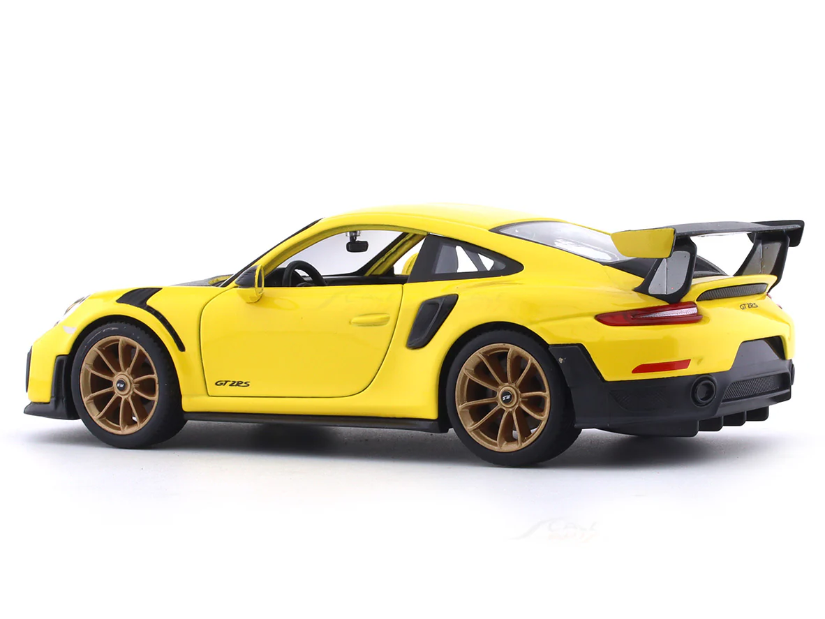 Porsche 911 GT2 RS yellow 1:24 Maisto diecast alloy scale model car - Image 3