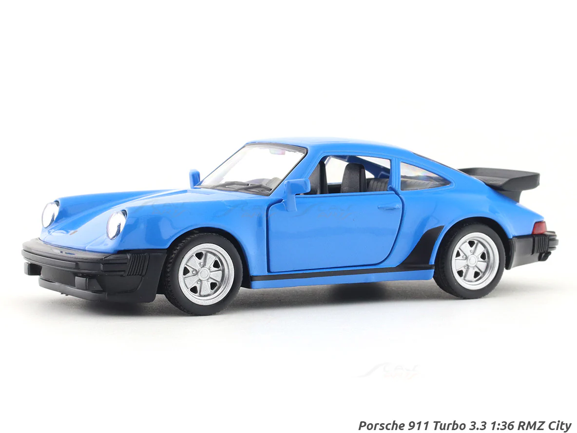 Porsche 911 Turbo 3.3 blue 1:33-42 RMZ City licensed pull back car scale model
