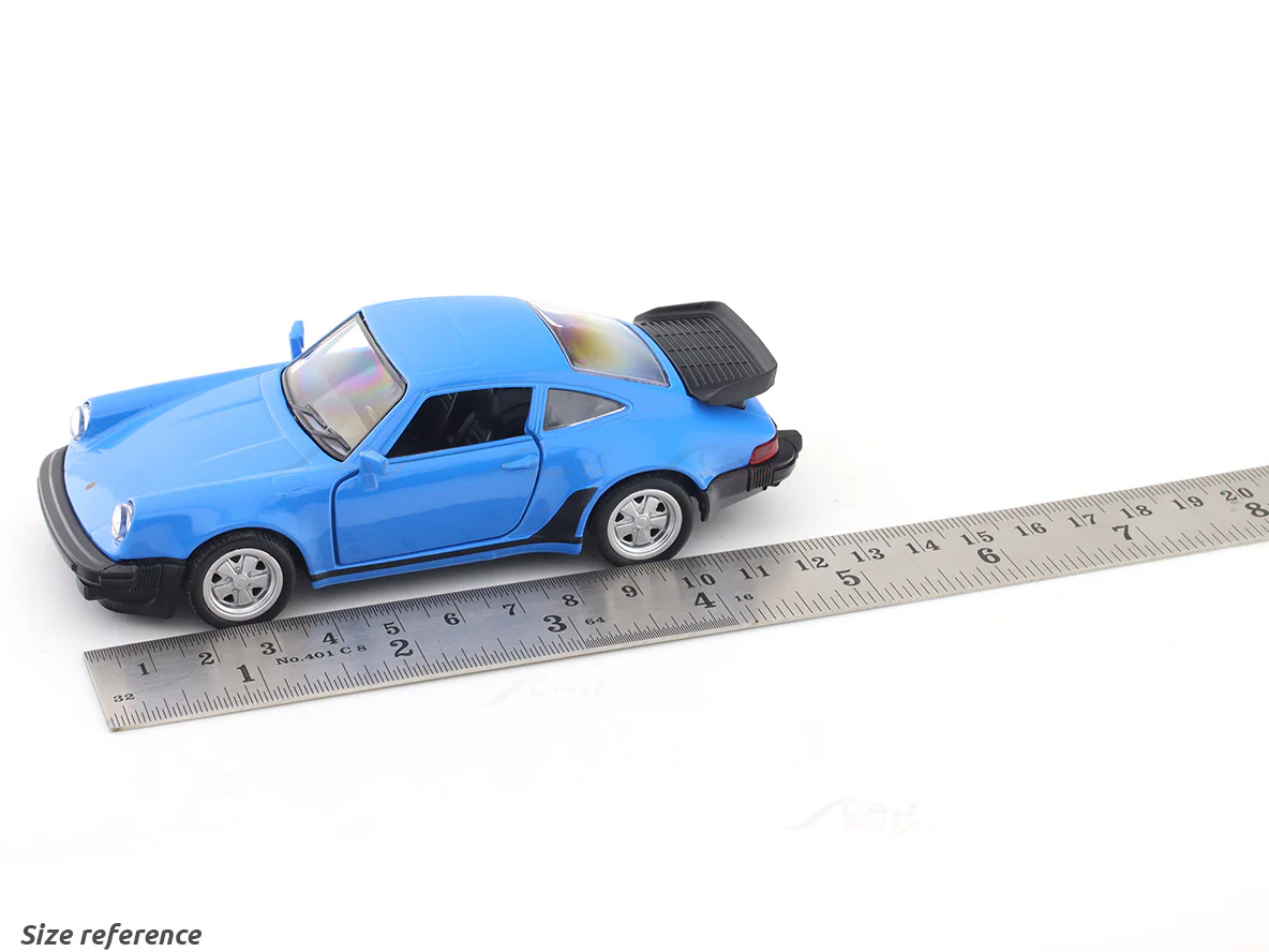 Porsche 911 Turbo 3.3 blue 1:33-42 RMZ City licensed pull back car scale model - Image 10