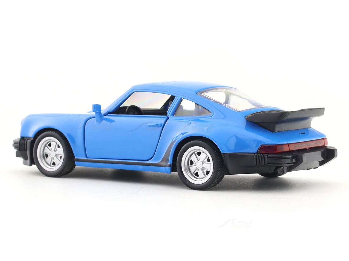 Porsche 911 Turbo 3.3 blue 1:33-42 RMZ City licensed pull back car scale model - Image 3