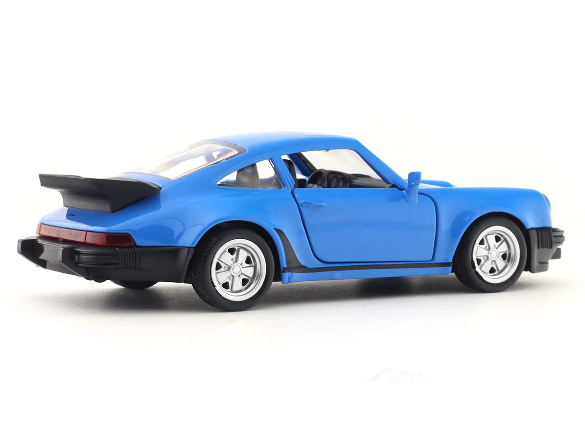 Porsche 911 Turbo 3.3 blue 1:33-42 RMZ City licensed pull back car scale model - Image 4