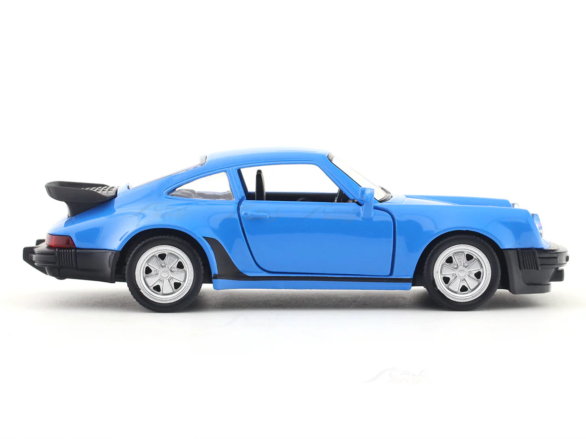 Porsche 911 Turbo 3.3 blue 1:33-42 RMZ City licensed pull back car scale model - Image 5
